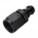 AN-8 Straight Fast Flow Push-On Oil Fuel Hose End Fitting Adapter Black