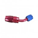 AN4/6/8/10/12 45 Degree Car Swivel Hose End For Braided Nylon Aluminum