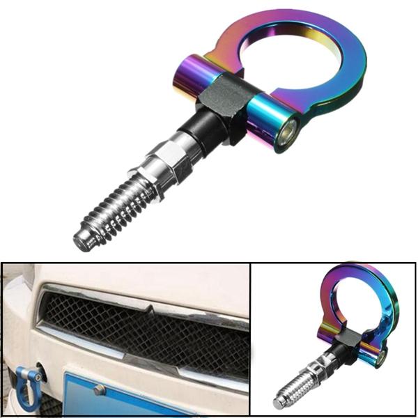 Car Front Rear Bumper Screw-on Tow Hook Racing Style Aluminum for BMW Mitsubish