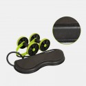 Multifunctional Abdominal Wheel Double Wheel Puller Muscle Roller Pull RopeAutomatic Rebound Sports Equipment