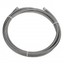 Silver Stainless Braided Pipe Teflon Gas Oil Fuel Coolant Hose 6-AN 8mm