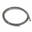 Silver Stainless Braided Pipe Teflon Gas Oil Fuel Coolant Hose 6-AN 8mm