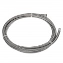 Silver Stainless Braided Pipe Teflon Gas Oil Fuel Coolant Hose 6-AN 8mm