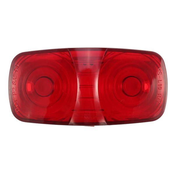 Trailer Truck Side Marker Clearance Light Double Bullseye Red Lens 10 Diode