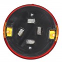 12V 24V Car Rear LED Tail Light Brake Stop Turn Signal Lamp Round Hamburger For Lorry Truck Car Van Trailer