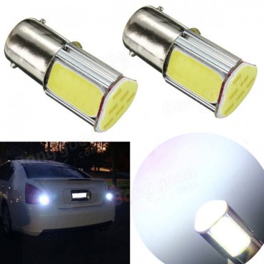 2 x 1156 G18 Ba15s 4 COB Car LED Turn Signal Rear Light Bulbs