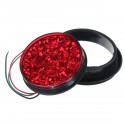 24V 16LEDs Car Turn Signal Light Brake Stop Tail Lamp Waterproof Round For Truck Trailer Lorry