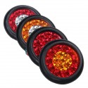 24V 16LEDs Car Turn Signal Light Brake Stop Tail Lamp Waterproof Round For Truck Trailer Lorry