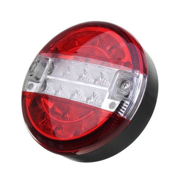 24V 20LED Round Car Rear Tail Light Brake Turn Signal Lamp for Trailer Truck