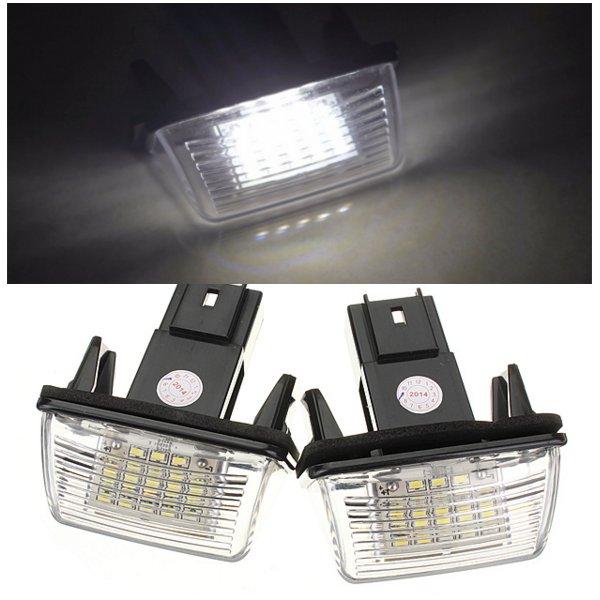 2PCS 18 LED SMD License Number Plate Light For Peugeot Citroen