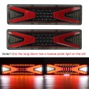 2PCS 24V Flowing Rear Tail Light Turn Signal Brake Reverse Lamp For Trailer Truck Lorry