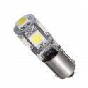 2PCS BAX9S H6W 5-SMD LED Side Marker Lights Tail Parking Interior Bulbs Canbus Error Free 12V 6000K White