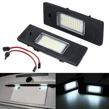 2PCS LED License Number Plate Light For BMW 1 6 Z Series E81 E87 E63 E64 E85 E89