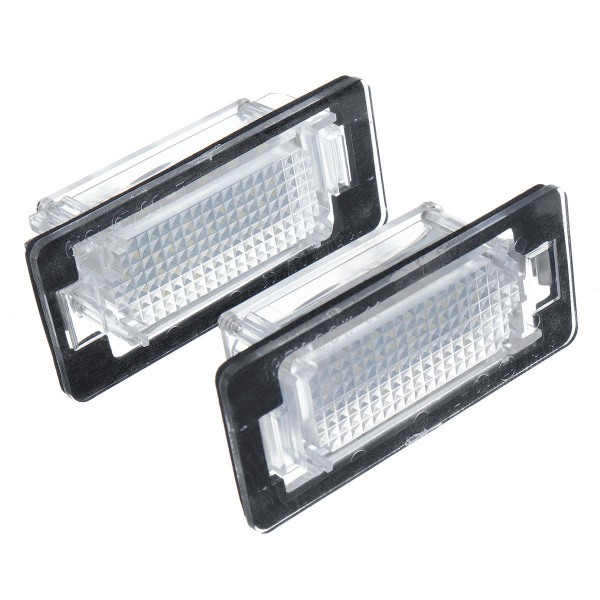 2PCS LED License Number Plate Lights White for VW Audi Seat