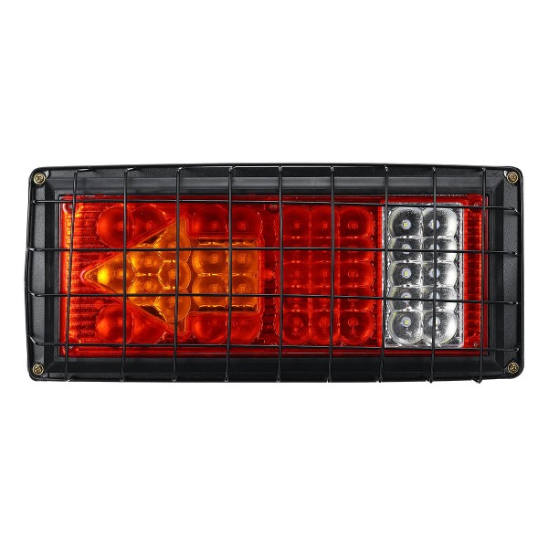 2Pcs Car 43LEDs Rear Stop Tail Lights Brake Lamps Kit Waterproof Universal For Boat Truck Trailer 24V