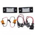 2Pcs Car LED License Number Plate Lights Rear Lamps 12V For Porsche Cayenne VW Touareg