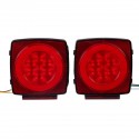 2Pcs Car Upgrade LED Square Tail Turn Signal Lamp Brake Light Waterproof For Trailer Truck Boat