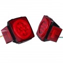 2Pcs Car Upgrade LED Square Tail Turn Signal Lamp Brake Light Waterproof For Trailer Truck Boat