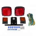 2Pcs Car Upgrade LED Square Tail Turn Signal Lamp Brake Light Waterproof For Trailer Truck Boat