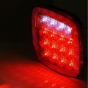 2Pcs LED Car Red White Tail Light Truck Trailer Stop Turn Lamp for Jeep JK TJ CJ YJ