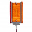 2pcs Car 39 LED Lights 12V Amber/Red Double Stud Mount Pedestal Cab Fender Dual Face Stop Turn Tail Signal Lamps