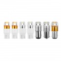 2pcs White Yellow 1156/1157 7440/7443 T20 S25 6W Turn Signal Light Bulbs For Front Reverse Lights Brake Light