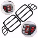 4pcs Black Iron Taillight Lamp Cover Trim Frame for Jeep Renegade 2015-2016