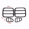 4pcs Black Iron Taillight Lamp Cover Trim Frame for Jeep Renegade 2015-2016