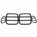 4pcs Black Iron Taillight Lamp Cover Trim Frame for Jeep Renegade 2015-2016