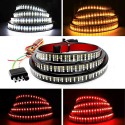 60 Inch Pickup Truck Accessories Tail Lights Tri-Color Turn Signals Lamp Three Rows Streamer