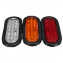 6Inch 12V 24LED Car Oval Rubber Mount Tail Lights Stop Turn Brake Lamp for Truck Trailer Bus