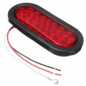 6Inch 12V 24LED Car Oval Rubber Mount Tail Lights Stop Turn Brake Lamp for Truck Trailer Bus