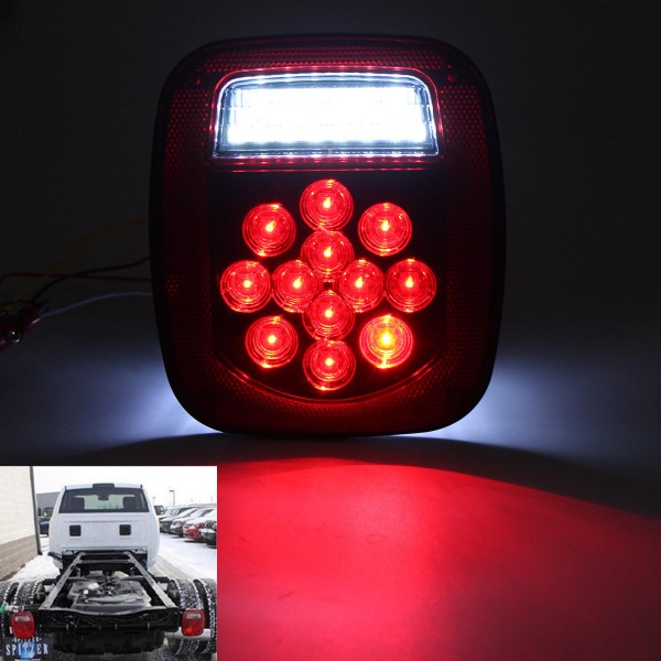 Car Tail Stop Brake Light Turn Signal Lamp Reverse License Light 301927298999 39 LED for Jeep/Truck Trailer/Boat