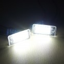 Pair 12V LED License Number Plate Lights Lamp For Audi A4 A6 S3 Q7 RS4 RS6