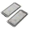 Pair 18 LED Number License Plate Light Lamp For BMW E66 7000K White Replacement