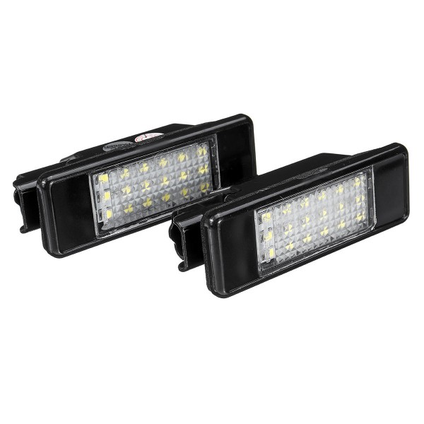 Pair LED License Plate Lights 6340.A3 For Peugeot 106 207 307 308 406 407 508 Citroen C3 C4 C5