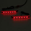 Pair LED Rear Bumper Reflector DRL Brake Lights Red Lens For Nissan Qashqai X-trail for Infiniti Q30 Q50 Q70 JX