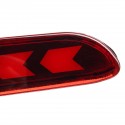 Pair LED Rear Bumper Reflector DRL Brake Lights Red Lens For Nissan Qashqai X-trail for Infiniti Q30 Q50 Q70 JX