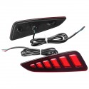 Pair LED Rear Bumper Reflector Driving Brake Lights for Toyota C-HR 2016-2020