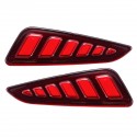 Pair LED Rear Bumper Reflector Driving Brake Lights for Toyota C-HR 2016-2020