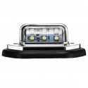 Rear Tail LED License Number Plate Light with Fittings For 10-30V Truck Lorry Van Caravan