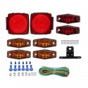 Tail Lights Kit Stop Turn Tail Marker Side Lamps With Bracket Harness For Truck Trailer