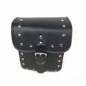 Motorcycle Bike Side Saddlebags Storage PU Leather Luggage Box Tool Bag Pouch Black