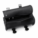 Motorcycle Front Fork Tool Saddlebags Pouch Luggage Black Leather For Harley