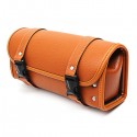 Motorcycle Saddle Bag Scooter Handlebar Bags Storage Tool Pouch Luggage Cruiser Tank Bag Brown