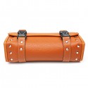 Motorcycle Saddle Bag Scooter Handlebar Bags Storage Tool Pouch Luggage Cruiser Tank Bag Brown