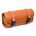 Motorcycle Saddle Bag Scooter Handlebar Bags Storage Tool Pouch Luggage Cruiser Tank Bag Brown