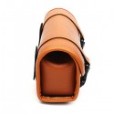 Motorcycle Saddle Bag Scooter Handlebar Bags Storage Tool Pouch Luggage Cruiser Tank Bag Brown