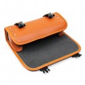 Motorcycle Saddle Bag Scooter Handlebar Bags Storage Tool Pouch Luggage Cruiser Tank Bag Brown