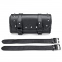 Universal Black PU Leather Motorcycle Saddle Bag Luggage Case Pannier Tool Bag